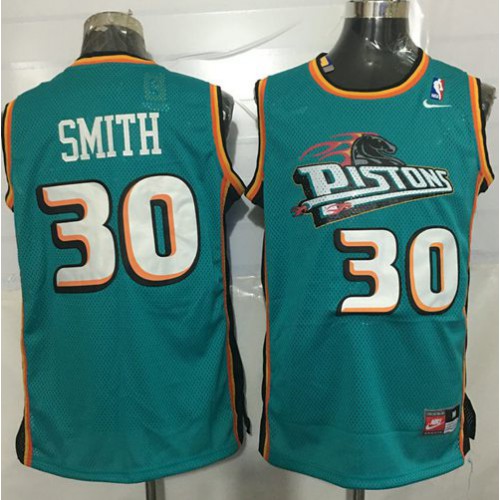 Detroit Pistons #30 Joe Smith Green Throwback Stitched Jersey Mens