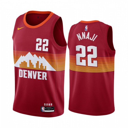 Denver Nuggets #22 Zeke Nnaji Red Swingman 2020-21 City Edition Jersey Mens