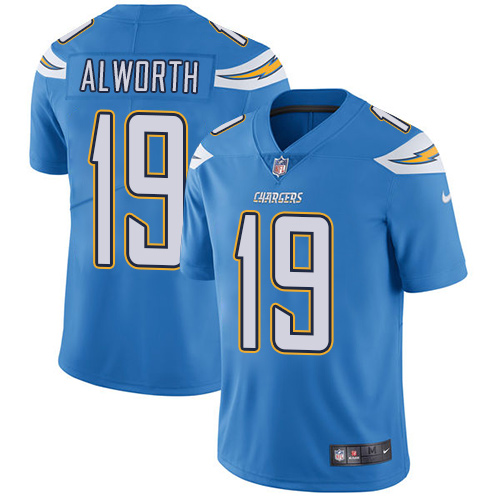 Los Angeles Chargers #19 Lance Alworth Electric Blue Alternate Men's Stitched Vapor Untouchable Limited Jersey Men's