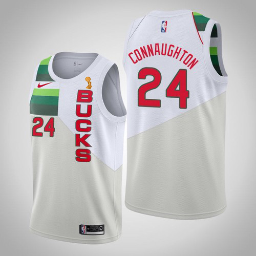 Milwaukee Bucks #24 Pat Connaughton Youth 2021 Finals Champions Swingman Earned Edition Jersey White Youth