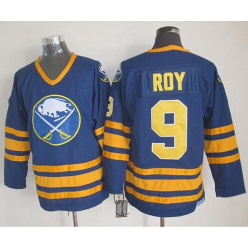 Buffalo Sabres #9 Derek Roy Navy Blue CCM Throwback Stitched Jersey Men's