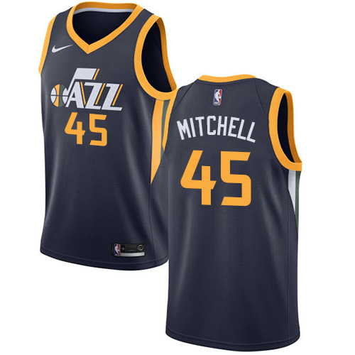 Utah Jazz #45 Donovan Mitchell Navy Youth Swingman Icon Edition Jersey Youth