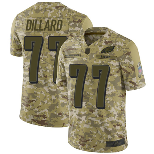 Philadelphia Eagles #77 Andre Dillard Camo Men's Stitched Limited 2018 Salute To Service Jersey Men's