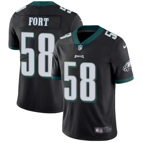 Philadelphia Eagles #58 LJ Fort Black Alternate Men's Stitched Vapor Untouchable Limited Jersey Men's