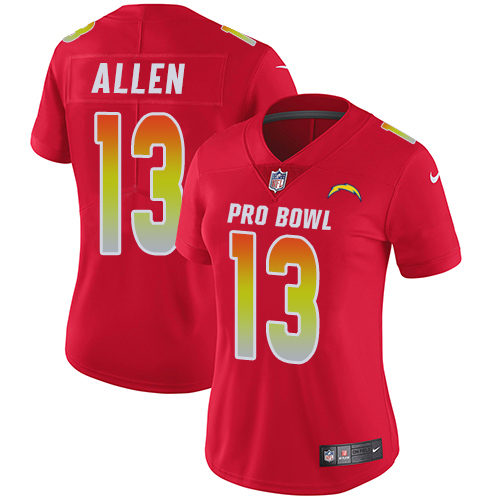 Chargers #13 Keenan Allen Red Women's Stitched Limited AFC 2019 Pro Bowl Jersey