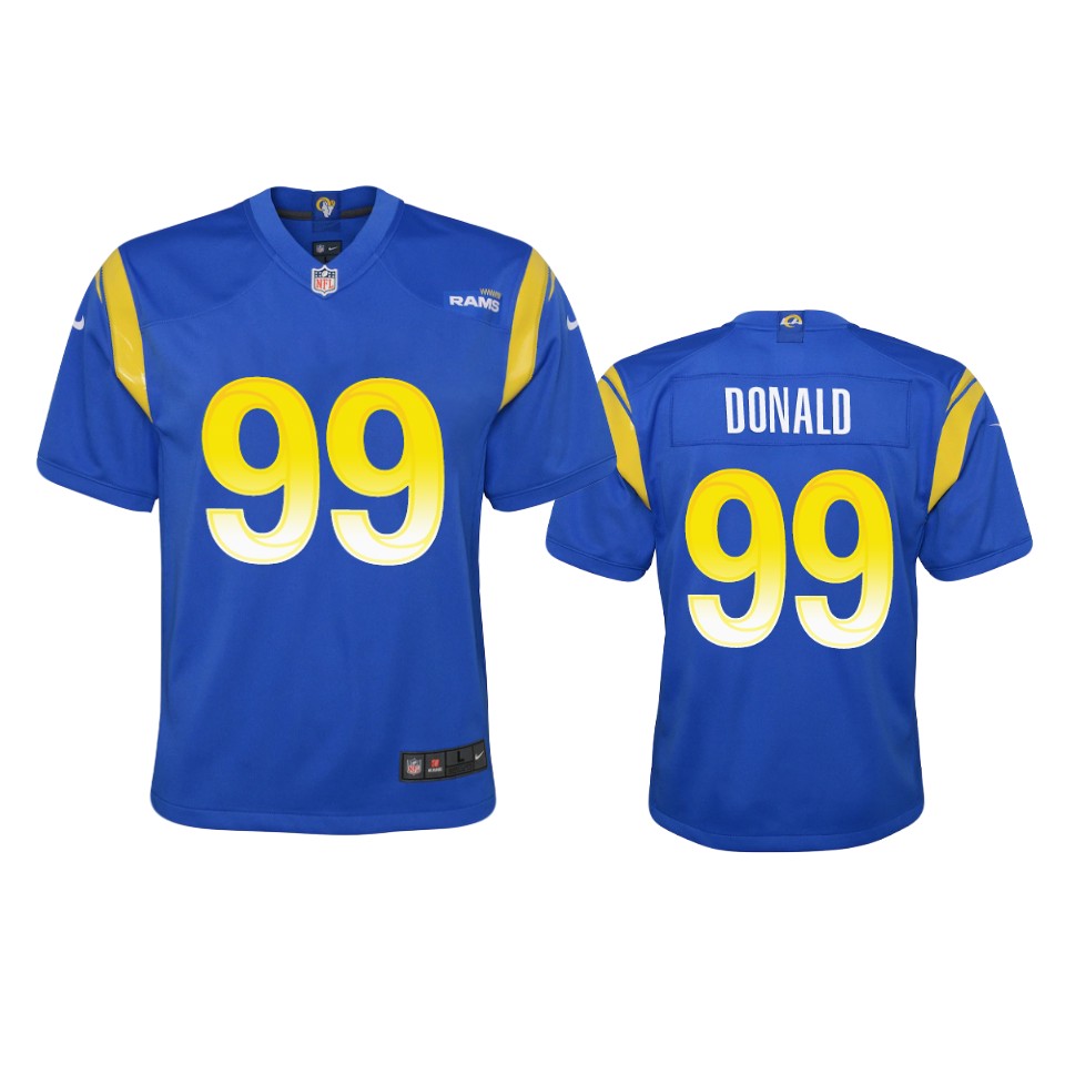Los Angeles Rams #99 Aaron Donald Youth Game Jersey - Royal