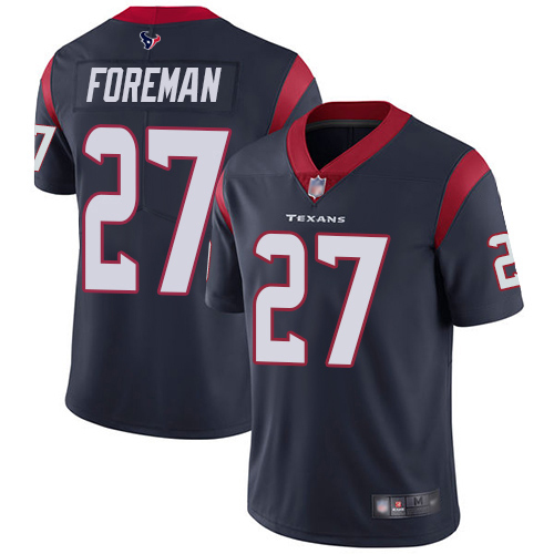 Houston Texans #27 D'Onta Foreman Navy Blue Team Color Youth Stitched Vapor Untouchable Limited Jersey Youth
