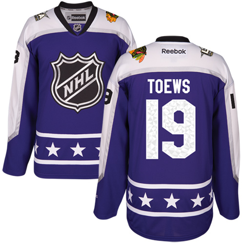 Chicago Blackhawks #19 Jonathan Toews Purple 2017 All-Star Central Division Stitched Youth Jersey Youth
