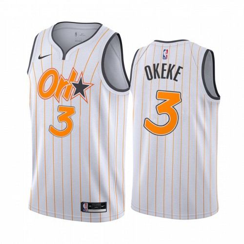 Orlando Magic #3 Chuma Okeke White Womens Swingman 2020-21 City Edition Jersey Womens