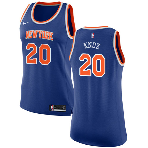 New York Knicks #20 Kevin Knox Blue Womens Swingman Icon Edition Jersey Womens
