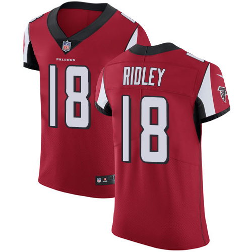 Falcons #18 Calvin Ridley Red Team Color Men's Stitched Vapor Untouchable Elite Jersey