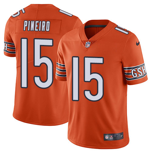 Chicago Bears #15 Eddy Pineiro Orange Men's Stitched Limited Rush Jersey Men's