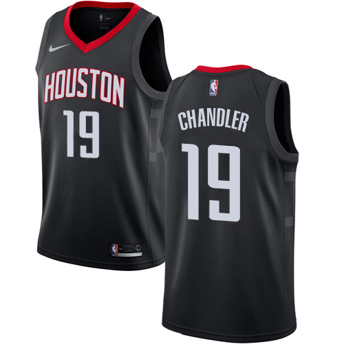 Houston Rockets #19 Tyson Chandler Black Swingman Statement Edition Jersey Mens