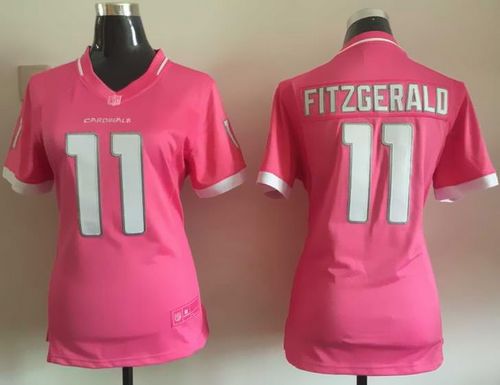 Cardinals #11 Larry Fitzgerald Pink Women's Stitched Elite Bubble Gum Jersey