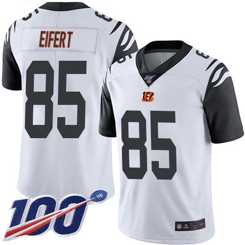 Cincinnati Bengals #85 Tyler Eifert White Men's Stitched Limited Rush 100th Season Jersey Men's