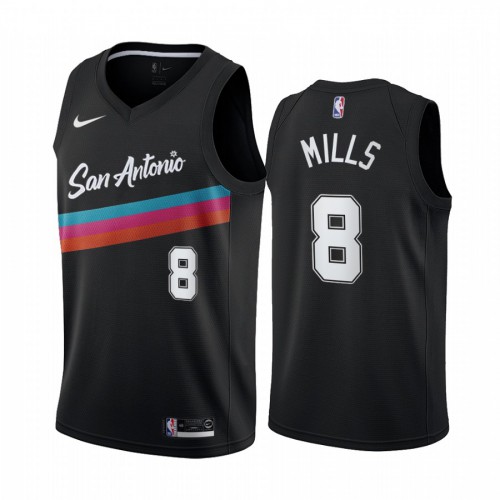 San Antonio Spurs #8 Patty Mills Black Womens Swingman 2020-21 City Edition Jersey Womens