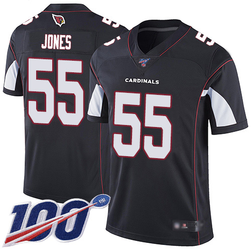 Arizona Cardinals #55 Chandler Jones Black Alternate Men's Stitched 100th Season Vapor Limited Jersey Men's