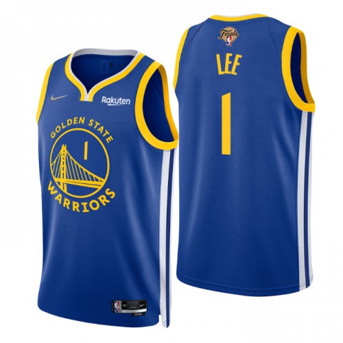 Golden State Warriors #1 Damion Lee Royal Youth 2022 Finals Icon Edition 75th Anniversary Diamond Swingman Jersey Youth