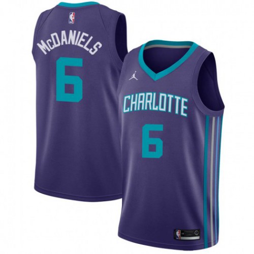 Charlotte Hornets #6 Jalen McDaniels Purple Womens Jordan Swingman Statement Edition Jersey Womens