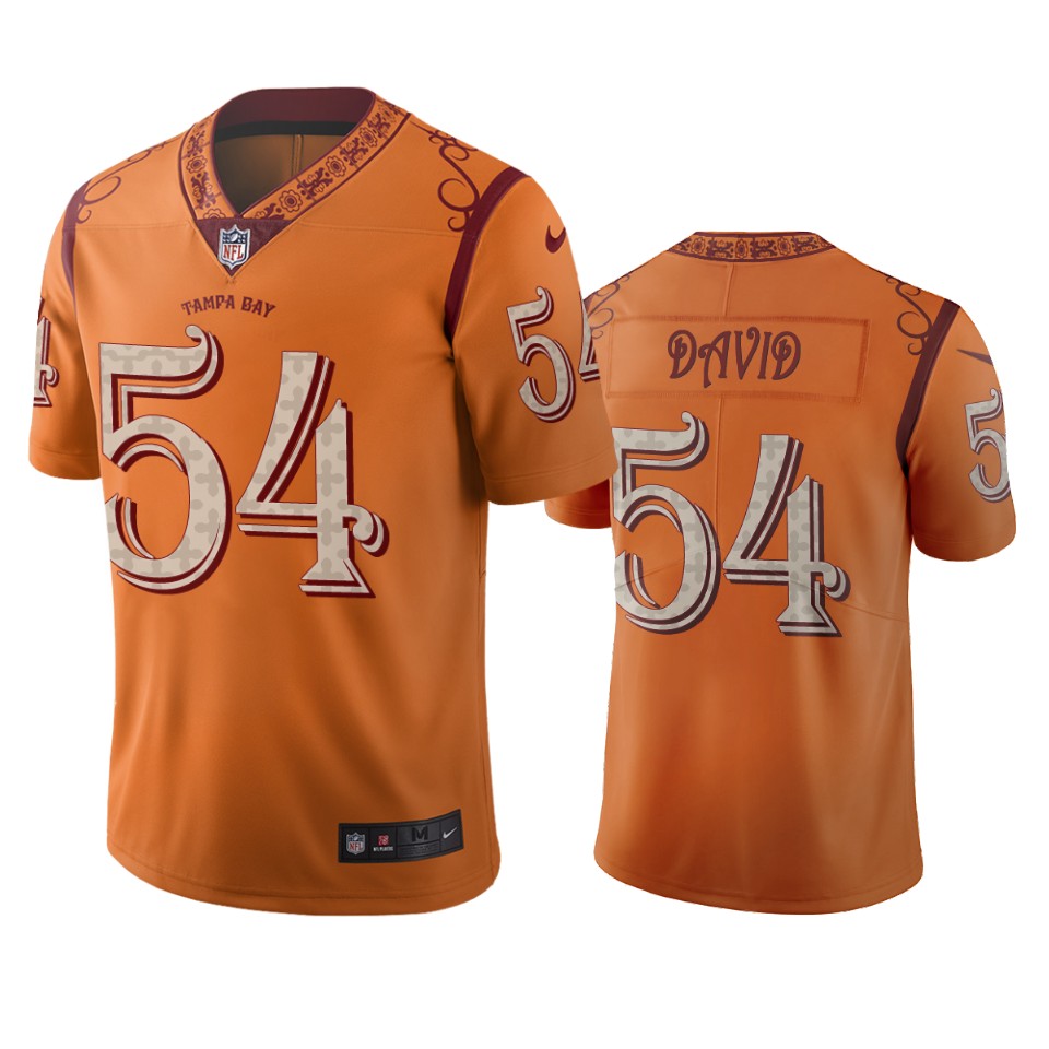 Tampa Bay Buccaneers #54 Lavonte David Orange Vapor Limited City Edition Jersey