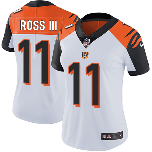 Cincinnati Bengals #11 John Ross III White Women's Stitched Vapor Untouchable Limited Jersey Womens