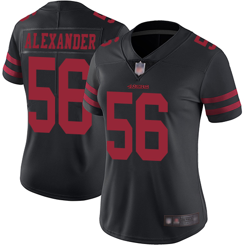 San Francisco 49ers #56 Kwon Alexander Black Alternate Women's Stitched Vapor Untouchable Limited Jersey Womens