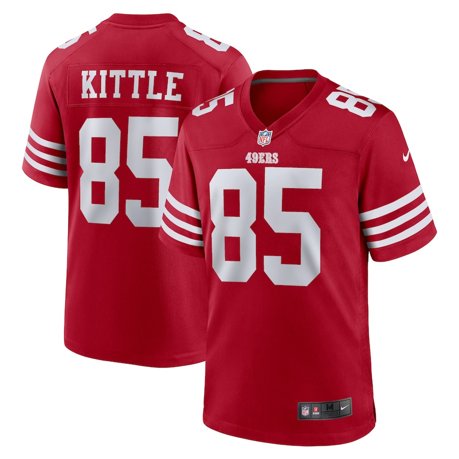 San Francisco 49ers #85 George Kittle Men's 2022 Player Game Jersey - Scarlet