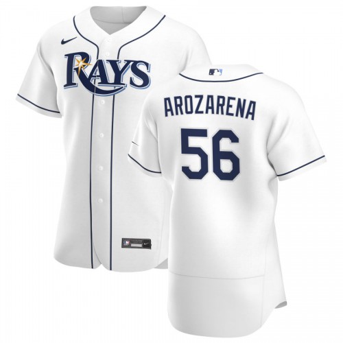 Tampa Bay Tampa Bay Rays #56 Randy Arozarena Men's White Home 2020 Authentic Player Jersey Men's