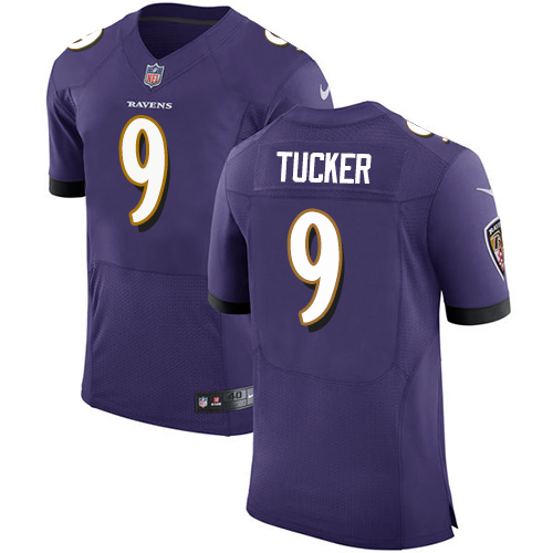 Ravens #9 Justin Tucker Purple Team Color Men's Stitched Vapor Untouchable Elite Jersey