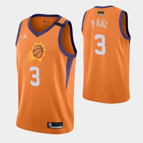 Phoenix Phoenix Suns #3 Chris Paul Mens 2021 Finals Bound Statement Edition Jersey Orange Mens