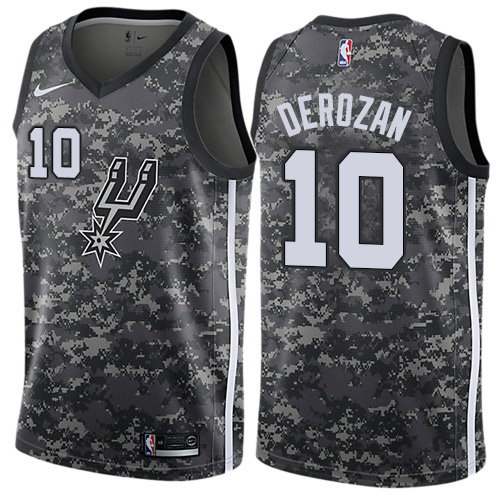 San Antonio Spurs #10 DeMar DeRozan Camo Swingman City Edition Jersey Mens