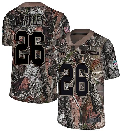 Giants #26 Saquon Barkley Camo Men's Stitched Limited Rush Realtree Jersey