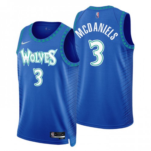 Minnesota Minnesota Timberwolves #3 Jaden Mcdaniels Mens Royal 2021/22 Swingman Jersey - City Edition Mens