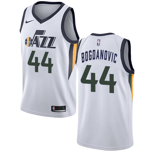 Utah Jazz #44 Bojan Bogdanovic White Swingman Association Edition Jersey Mens