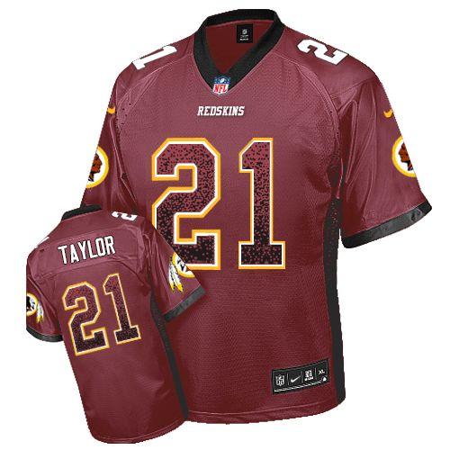 Commanders #21 Sean Taylor Burgundy Red Team Color Men's Stitched Elite Drift Fashion Jersey