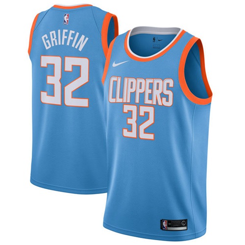 Los Angeles Clippers #32 Blake Griffin Blue Swingman City Edition Jersey Mens