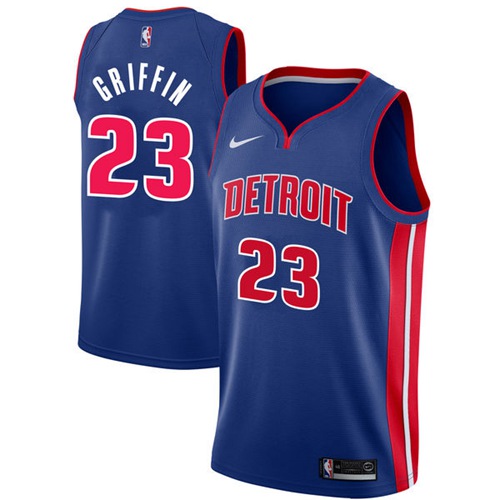 Detroit Pistons #23 Blake Griffin Blue Swingman Icon Edition Jersey Mens