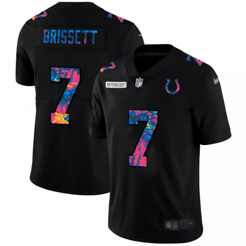 Indianapolis Indianapolis Colts #7 Jacoby Brissett Men's Multi-Color Black 2020 Crucial Catch Vapor Untouchable Limited Jersey Men's