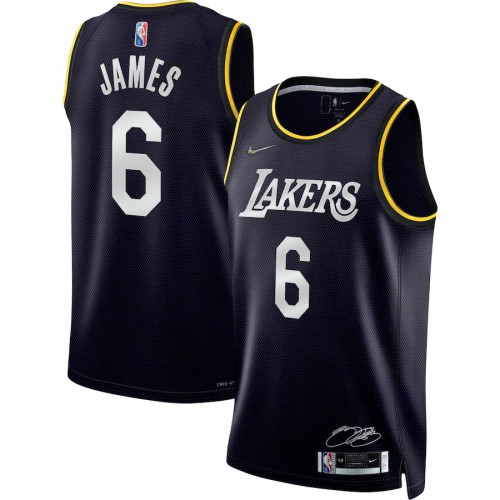 Los Angeles Los Angeles Lakers #6 LeBron James Black Mens 2022 Select Series MVP Swingman Jersey Mens