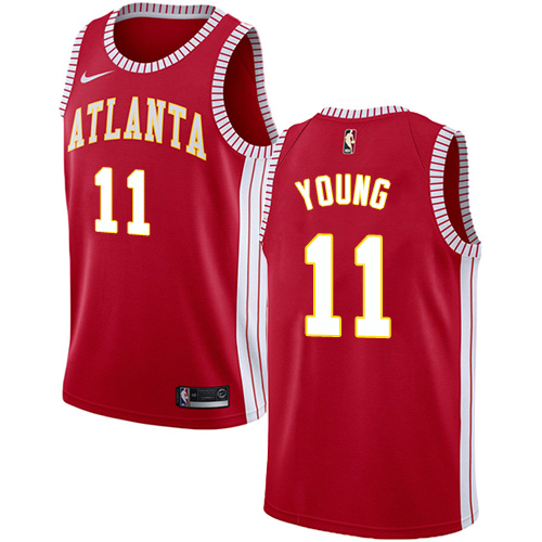 Atlanta Hawks #11 Trae Young Red Womens Swingman Statement Edition Jersey Womens