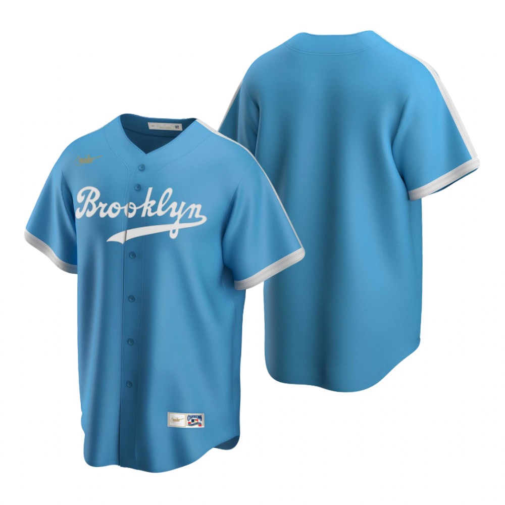 Los Angeles Dodgers Blank Light Blue Alternate Cooperstown Collection Jersey