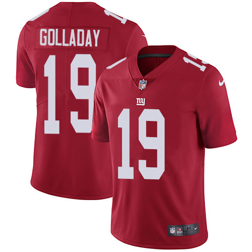 New York Giants #19 Kenny Golladay Red Alternate Men's Stitched Vapor Untouchable Limited Jersey Men's