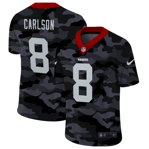 Las Vegas Las Vegas Raiders #8 Daniel Carlson Men's 2020 Black CAMO Vapor Untouchable Limited Stitched Jersey Men's