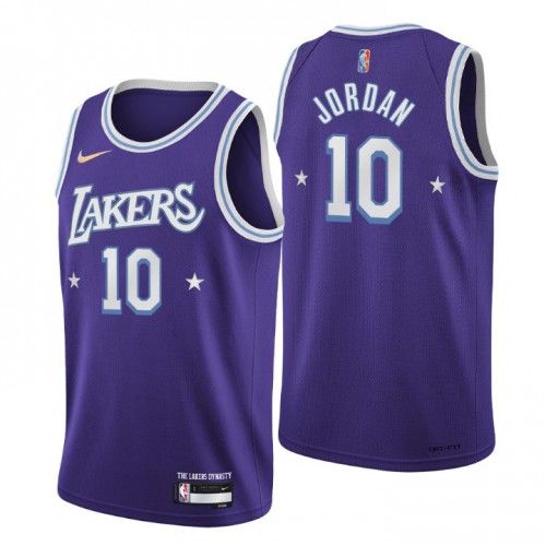 Los Angeles Los Angeles Lakers #10 Deandre Jordan Mens Purple 2021/22 Swingman Jersey - City Edition Mens
