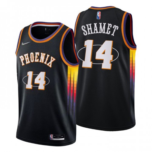 Phoenix Phoenix Suns #14 Landry Shamet Mens Black 2021/22 Swingman Jersey - City Edition Mens