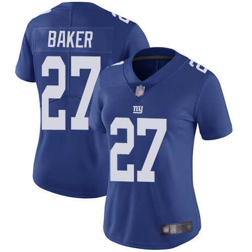 New York Giants #27 Deandre Baker Royal Blue Team Color Women's Stitched Vapor Untouchable Limited Jersey Womens