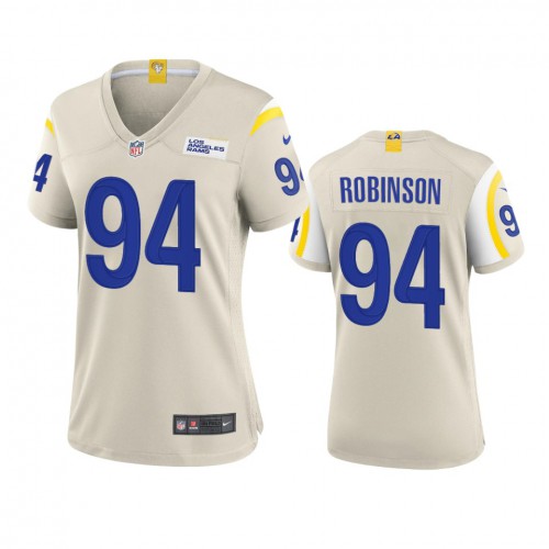 Los Angeles Los Angeles Rams #94 A'Shawn Robinson Women's Game Jersey - Bone Womens