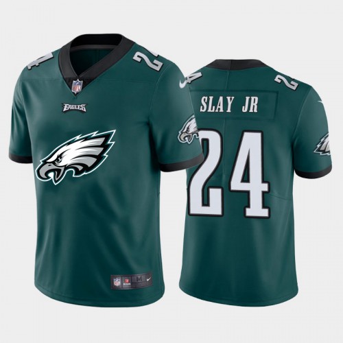 Philadelphia Philadelphia Eagles #24 Jordan Howard Green Men's Big Team Logo Vapor Limited Jersey Men's