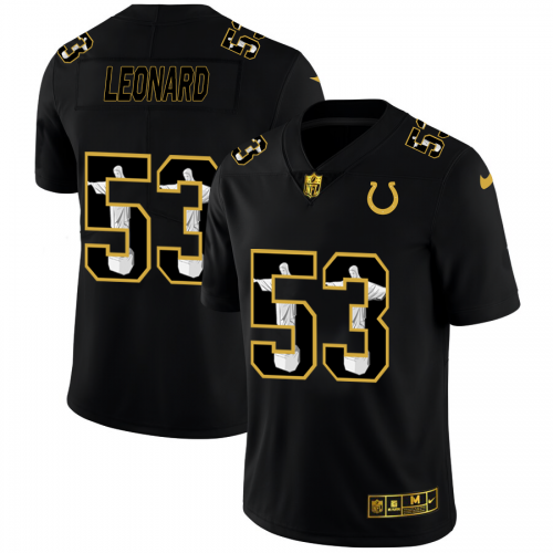 Indianapolis Indianapolis Colts #53 Darius Leonard Men's Carbon Black Vapor Cristo Redentor Limited Jersey Men's