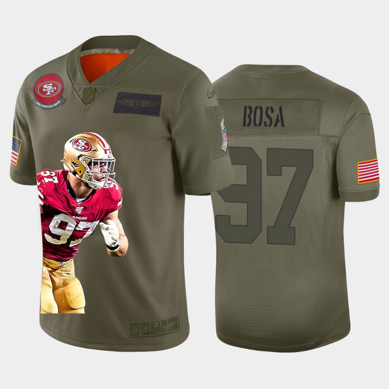 San Francisco 49ers #97 Nick Bosa Team Hero 3 Vapor Limited Jersey Camo